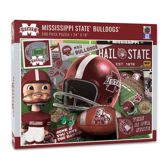 College Team Retro Series 500 Piece Puzzle By Youthefan in Mississippi State Bulldogs | 18" x 24" | Michaels®